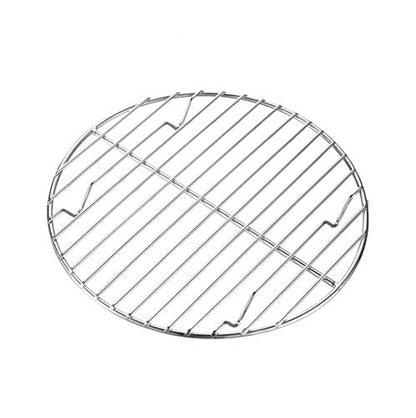 CAMPINGMOON φ8.27inch/φ21cm Round Stainless Steel Roasting Baking Steaming Cooling Rack Cooking Grid Grill Fits for 10-inch Dutch Oven W21 - color: Dia 8.3 inches, W21