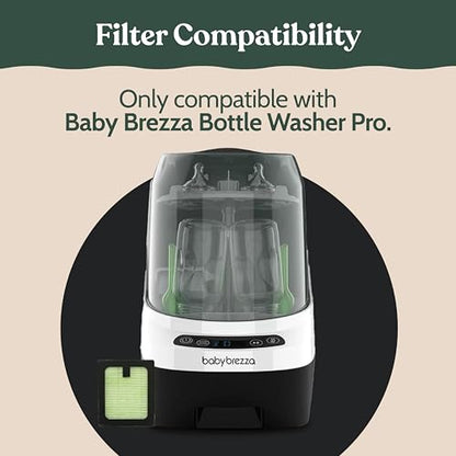 Roobi Hepa Filters Compatible with Baby Brezza. Specially Formulated for Washer Pro. 4 Carbon Neutral Replacement Pack. - style: Hepa Filters