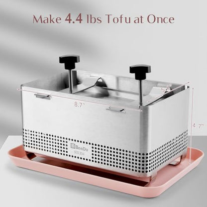 Tofu Press Stainless Steel, Paneer Maker with Upgraded Deep-Press Design, Improves Tofu Flavor and Texture, for Homemade Tofu, Paneer Press and Cheese Press, Multi-Functional Kitchen Tool-Plus Size - size: XL