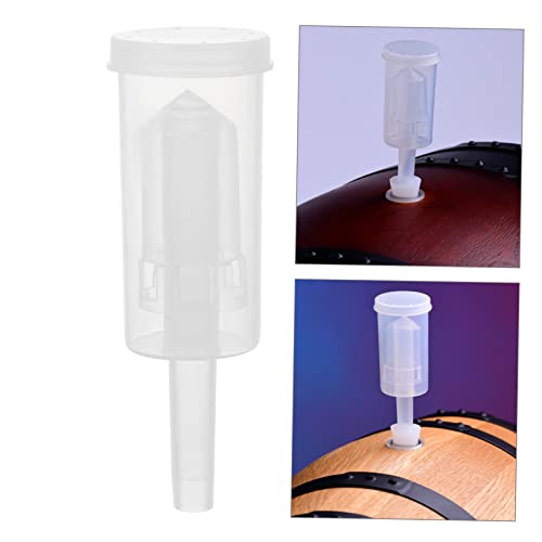 2pcs Transparent Plastic Wine Exhaust Valves Three-piece Check Valve for Fermentation for Red and Wine Home Brewing Leak Reusable