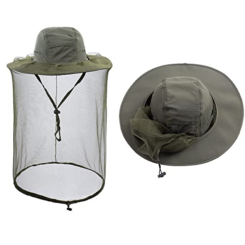 Head net hat Beekeeping Beekeeper bee Veil hat Hunting Netting mesh Hood Cap bee Keeper Catcher Halloween Costume Army Green | Halloween Costume,Sun Shield Nylon,Foldable Packable,Brim Protection Dog Grooming,Bonnet Keepers Crown Net Comfortable - color:
