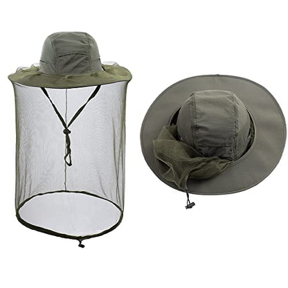 Head net hat Beekeeping Beekeeper bee Veil hat Hunting Netting mesh Hood Cap bee Keeper Catcher Halloween Costume Army Green | Halloween Costume,Sun Shield Nylon,Foldable Packable,Brim Protection Dog Grooming,Bonnet Keepers Crown Net Comfortable - color: