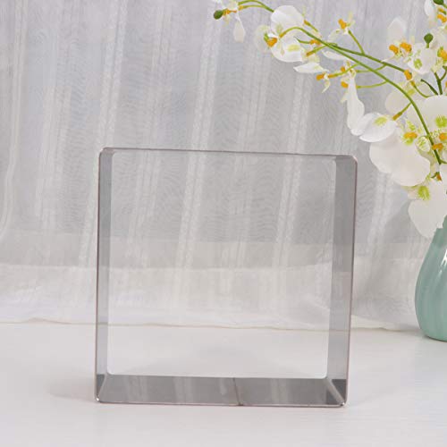 GALPADA 7 Inch Stainless Steel Square Cake Ring Mold Set for Mousse and Baking 2-Piece Diy Baking Tool for Perfect Cake Shapes - size: Size 7
