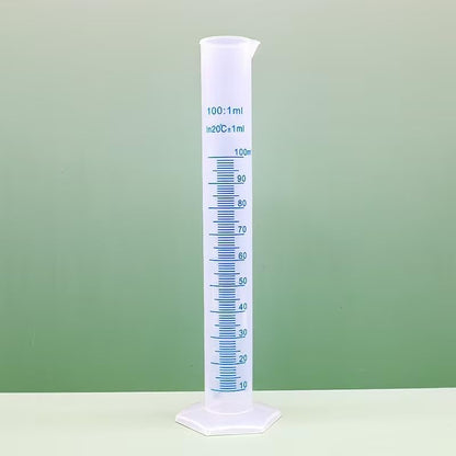 100ml Plastic Graduated Cylinder, 1pc, Transparent, Measuring Cylinder Set, Science Lab Cylinders