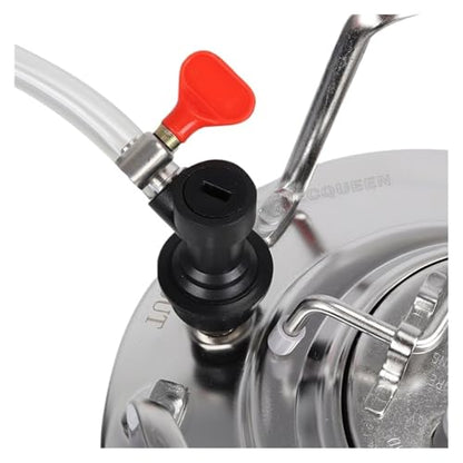2.5 gallon 10L Cornelius style stainless steel Beer Keg & Faucet Tubing Kit & Co2 Regulator Dual Gauge