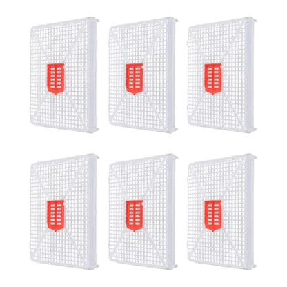 Fdit Square Buckle Queen Bee Cage, Plastic Rearing Cage for Beekeeping with Fine Mesh Grid, Food Grade Lightweight Tool, Introduction of Queens, Anti Escape
