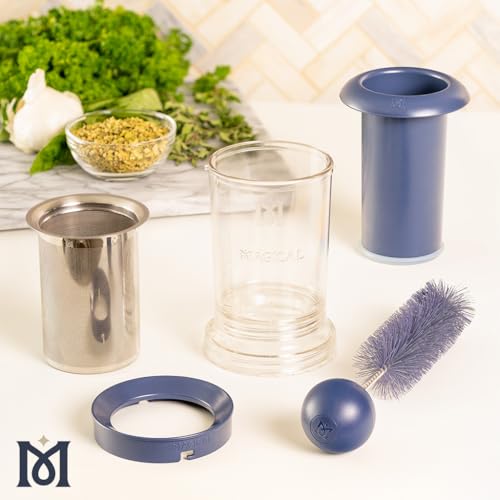 Magical Butter Filter Press – BPA-Free Reusable Straining System with Plunger & Cleaning Brush – Mess-Free Infused Oil & Butter Strainer - size: Magical Filter Press