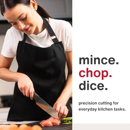 Zyliss Comfort Knife - Japanese Stainless Steel Blade - Non-Slip Contoured Handle for All Hand Sizes - Kitchen Tools with Safety Kitchen Blade Guards - Dishwasher Safe - 5.9" Santoku Knife - size: 5.9"