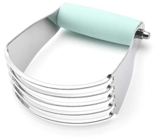 Spring Chef Medium Dough Blender - Stainless Steel Pastry Cutter Tool For Baking w/Thick Sharp Blades - Butter & Dough Cutter - Pastry Blender for Easy Mixing - Dishwasher Safe Kitchen Gadgets - Mint - color: Mint, size: 3" Medium