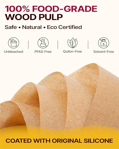 Katbite Parchment Paper Sheets Heavy Duty, 16x24 Inches 200 PCS Precut Baking Parchment, Unbleached, Non-stick, Non-toxic, Extra Strong, Flat Baking Paper for Oven, Cooking, Grilling, Air Fryer - color: 16"x24"-200