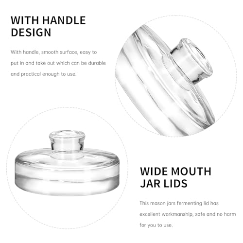 3Pcs Fermentation Glass Weights for Wide Mouth Jars - Pickle Bottles with Sealing Lids for Efficient Fermenting - Durable, Transparent Fermenting Lids and Weights for Sauerkraut, (C Cylinder) - size: C Cylinder
