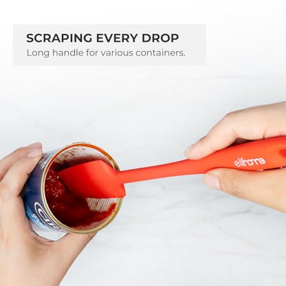 Elihome Mini Silicone Basting Pastry Brush, Cooking Brush for Oil Sauce Butter Marinades, Food Brushes for BBQ Grill Kitchen Baking, Baster Brushes Baste Pastries Cakes Meat Desserts, Food Grade, Red - color: Red