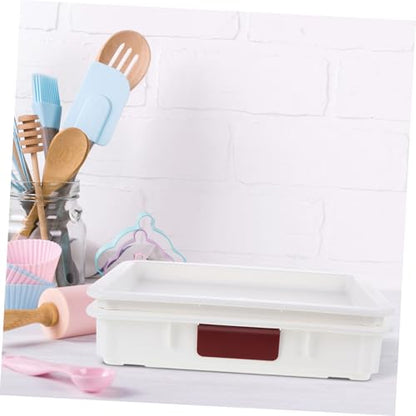 Cabilock Cheese and Storage Container Lid Airtight Proofing Box for Pizza and Cow Cheese Slices for Refrigerator Easy to Clean and Maintain