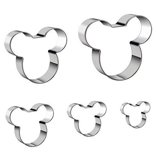 Mouse Cookie Cutter Sandwich Cutters for Kids DIY Lunchbox Bento Box Fruit Cutters Vegetable Cutters for Children Boys Girls, Pack of 5 - style: A-Mickey