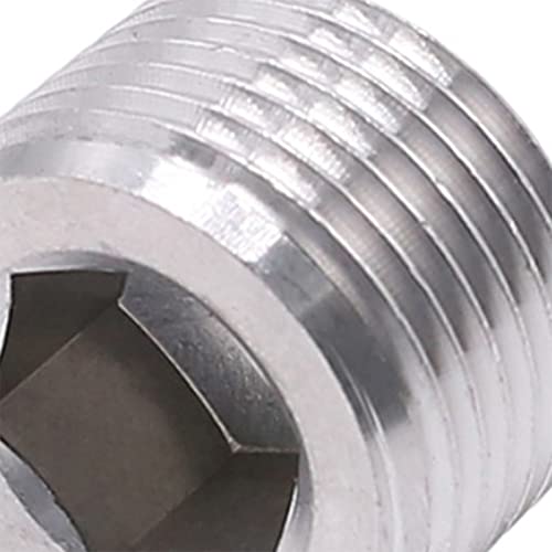 Othmro 6pcs Iron Hex Socket Pipe Fitting, 1/2" Female Thread Hose Adapter Connector Fit for 0.49" Tubes Pipe Plug Fitting Assortment Set for Garden Pipe Pneumatic Solenoid Valve Silver - size: 6pcs 1/2"
