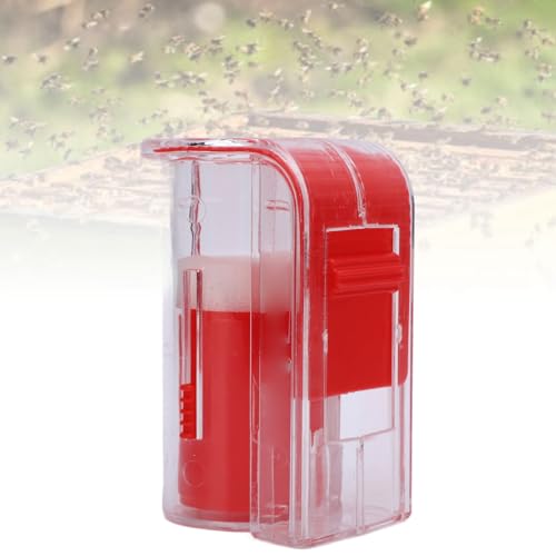 Professional Queen Bee Marking Kit with 0 99 Number Stickers Tweezers and Marking Cage for Beekeepers Plastic Beekeeping Tools (Red) - color: Red