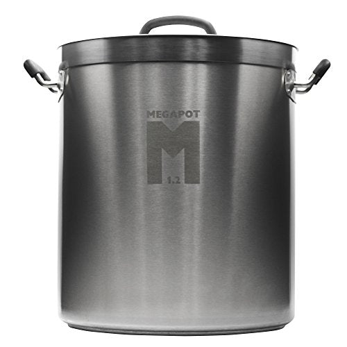 Northern Brewer - MegaPot Stainless Steel Brew Kettle with Volume Markings (8 Gallon/32 Quart Plain) - size: 8 Gallon