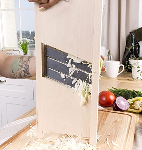 2 pcs Three-knives Wooden Cabbage Shredder for Coleslaw