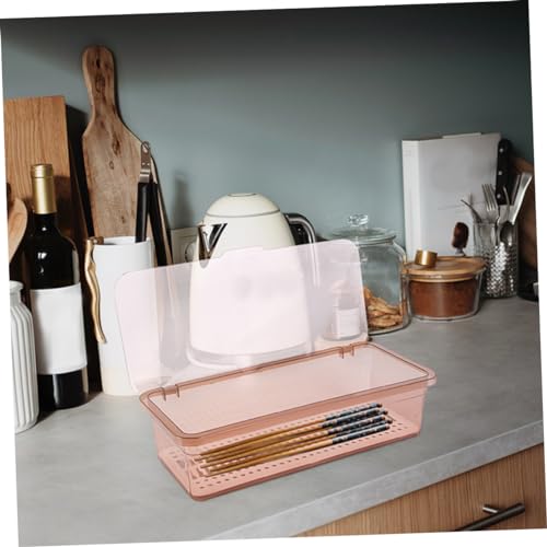 2pcs Cutlery Rack with Lid Kitchen Drawer Organizer for Utensil Storage Stackable Utensil Drying Rack Compact and Functional Chopstick Holder for Kitchen Restaurant Use