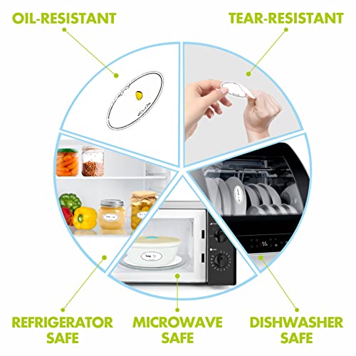 500 Removable Freezer Pantry Oval Canning Labels, Black Polka Borders, Water Oil Resistant with Perforation Line for Food Containers Jars Kitchen Restaurant Storage Organization - style: Style 2