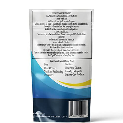 Oxalic Acid Powder 1lb - Trial Size Wood Bleach & Rust Remover - 99.6% Pure Deck Cleaner, Wood Brightener & Stain Remover for Small Projects