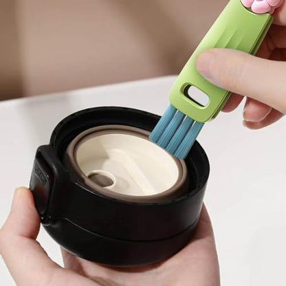 Straw Cleaner Brush Fit for Owala FreeSip 24oz/32oz/40oz, Silicone Long Handle Bottle Brush Compatible with Owala Water Bottle,Plus 3 in 1 Cup Lid Cleaning Brush