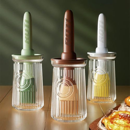 Multi-Purpose Pastry Brush for Kitchen, Baking and Grilling Food Grade Pouring Brush Set - color: Card Red