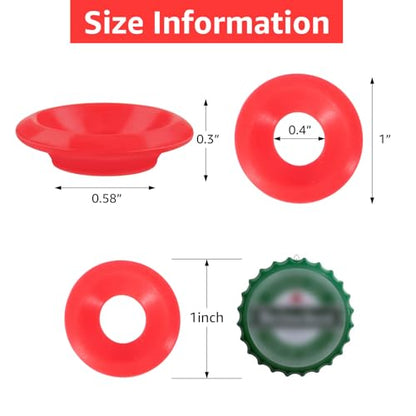 FERRODAY 70PCS Silicone Gasket for EZ Cap Red Washers High Pressure Leak-proof Swing Flip Top Bottle Cap Gasket Home Brew Beer Soda Bottle Seal Swing Top Bottle Gasket -70 Bottle Gaskets