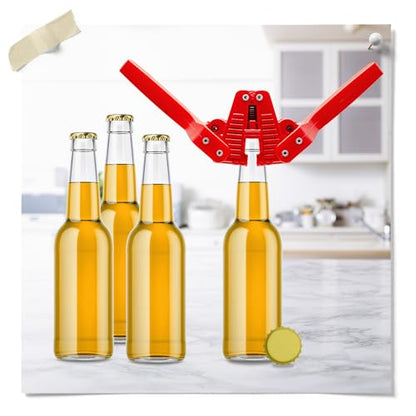 Fermentaholics Beer Bottle Capper & Lid Set – Double Wing Manual Capping Tool with 144 Crown Caps – Fits Standard 12 oz & Homebrew Beer Bottles (Capper & Lid Set -144 Gold Crown Caps) - size: Capper & Lid Set -144 Gold Crown Caps