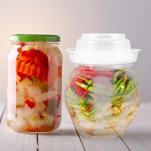800ml Plastic Fermenting Jar with Airtight Seal, Household Food Storage Container for Kimchi, Pickling, and Vegetable Fermentation at Home
