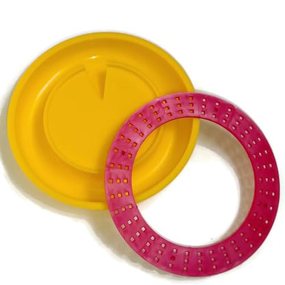 ZAVHOZ Bees Feeding Bowl Bee Feeder Hive Water Drinker Sugar Syrup Drinking Dispenser Tool Plastic Mesh Dish Beehive Watering Station Apiary Accessory Beekeeping Honey Production (Yellow) - color: Yellow