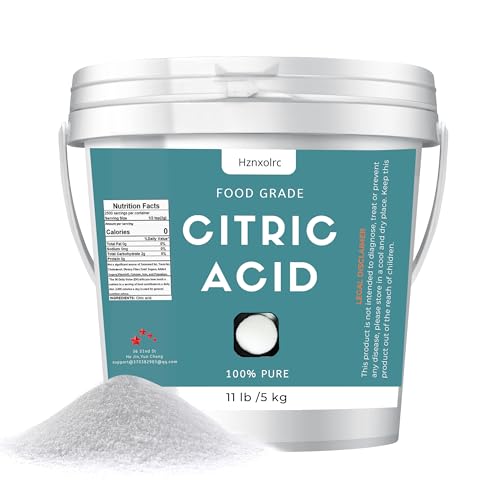 11 lb (1.38 Gallon) Citric Acid Powder Food Grade, Ideal for Cleaning Cooking and Baking, 100% Pure, Natural Preservative, Citric Acid for Bath Bombs and Canning - size: 11 lb