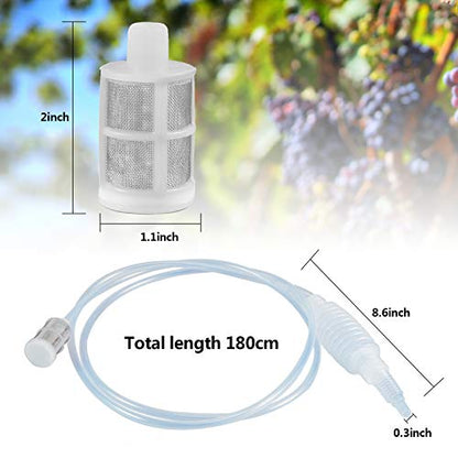 2 Pack 6.3 ft Siphon Tube Pipe Hose For Homemade Wine Beer Making Brewing Equipment by MUGLIO