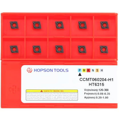 Carbide Turning Inserts Ccmt21.51 / Ccmt060204-PF for Finishing Cutting Steel, CCMT for Lathe Turning Tools, 10 PCS. - size: CCMT21.51-PF
