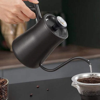 Instant Read Coffee Thermometer with 1.5-Inch Dial & 5.3-Inch Probe, Ideal for Coffee Drinks and Chocolate Milk Foam, Precision Temperature Measuring Tool
