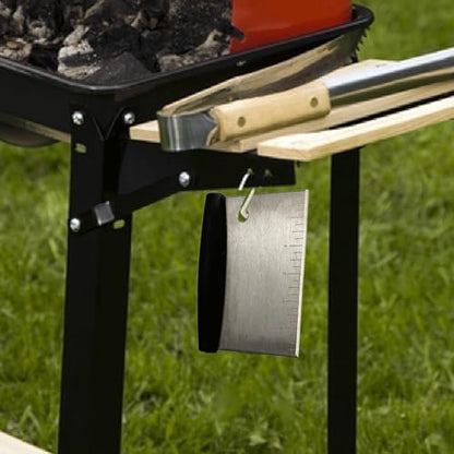 YBTMG Multipurpose Stainless Steel Grill Scraper for Outdoor Grill, Flat Top BBQ Scraper for Blackstone Griddle, Dough Scraper Cutter with Hanging Hole and Scale Mark