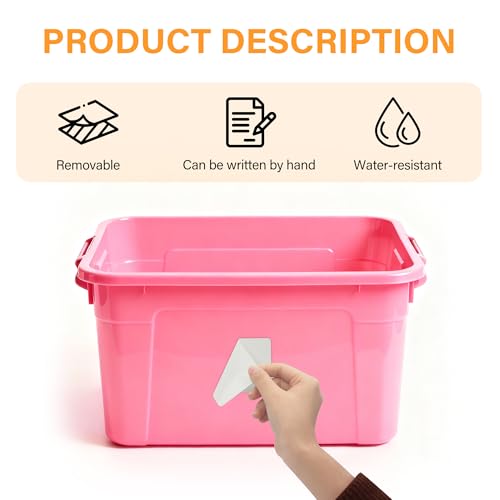 300 Pcs 2×3 Inch Blank Removable Freezer Labels, Waterproof, Oil & Tear Resistant, No Residue Writable Stickers for Food Containers, Jars, Pantry and Meal Prep (White) - color: White