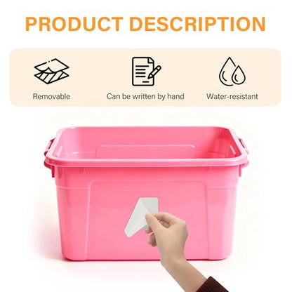 300 Pcs 2×3 Inch Blank Removable Freezer Labels, Waterproof, Oil & Tear Resistant, No Residue Writable Stickers for Food Containers, Jars, Pantry and Meal Prep (White) - color: White