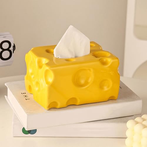 Tissue Storage Box Paper Towel Organiser Cheese Shaped Napkin Dispenser Kitchen Dining Room Essential Napkin Storage Box - color: White