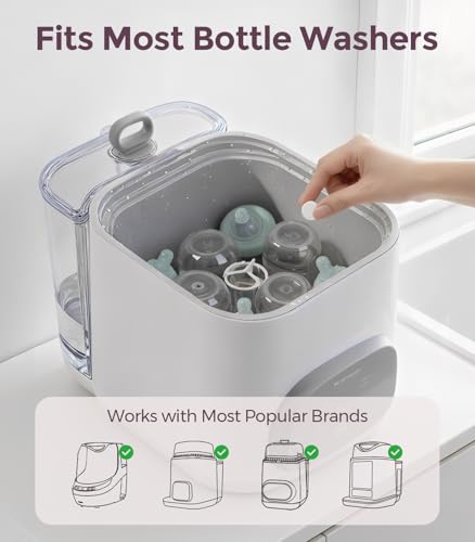 150PCS Baby Bottle Washer Detergent Tablets, Detergent Soap Tablets for All Brands Momcozy Baby Brezza Papablic Bottle Washers, Bottle Cleaning Tablets, Bottle Washer Tablets, 30 Count per Bag
