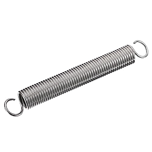 uxcell 1Pcs Extended Spring 1-1/4 inch x 10 inch, 0.14 inch Spring Steel Dual Hook Tension Springs for Machinery Construction Industrial - size: 3.8x31.75x254mm