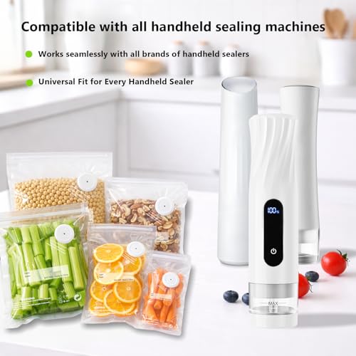 Reusable Vacuum Sealer Bags for Food – 30 Pack 10.2 * 13.4 Inches, Leak-Proof & BPA-Free, Includes 3 Free Bag Clips, Ideal for Food Storage, Freezer & Handheld Vacuum Sealer Compatible | Leak-Proof - size: 30*Medium Bags (10.2x13.4 in)