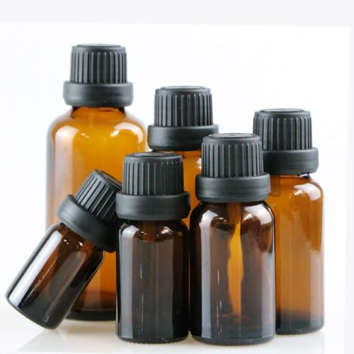 50 Pack Set 30ML Amber Glass Bottle with Orifice Reducer and Cap Small Essential Oil Vials with 2 Pipettes - size: 30ML