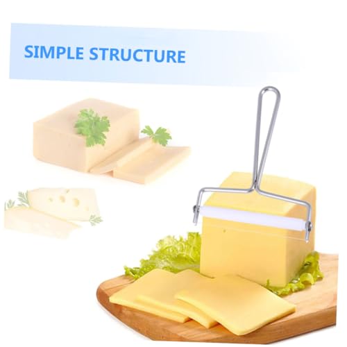 Alipis 2Pcs Stainless Steel Cheese Slicer Wire Cutter Efficient Butter Scraper Multi-Purpose Kitchen Tool for Cheese and Cream Preparation