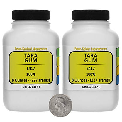 Tara Gum [E417] 100% USP Food Grade Powder 1 Lb in Two Bottles - size: 16 Count (Pack of 1)