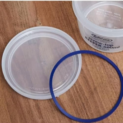 Set of 3, Lustroware Airtight Nestable Food Storage Containers with Lids, Reusable BPA Free Meal Prep Canisters with Measurement Marks, Pantry and Refrigerator Organization (17, 34, 50.7 oz) - size: 17/33.8/50.7 oz