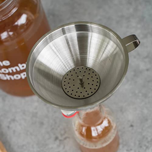 The Kombucha Shop - Stainless Steel Funnel with Removable Strainer for Bottling and 2nd Fermentation