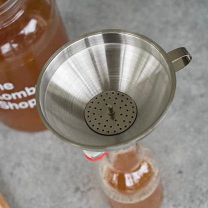 The Kombucha Shop - Stainless Steel Funnel with Removable Strainer for Bottling and 2nd Fermentation