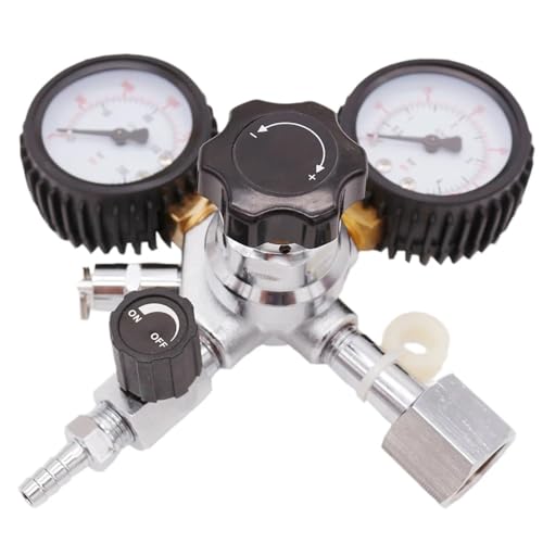 1pcs Dual Gauge CO2 Regulator for Homebrew Kegging - Draft Beer Kegerators with Pressure Relief Valve(W21.8) - size: W21.8