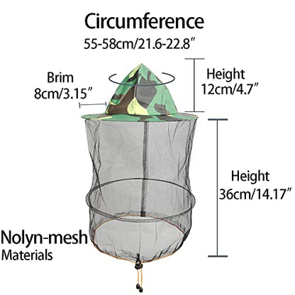 2 pcs bee Beekeeping Veil hat Head net Beekeeper Netting Cap beekeeper's Costume